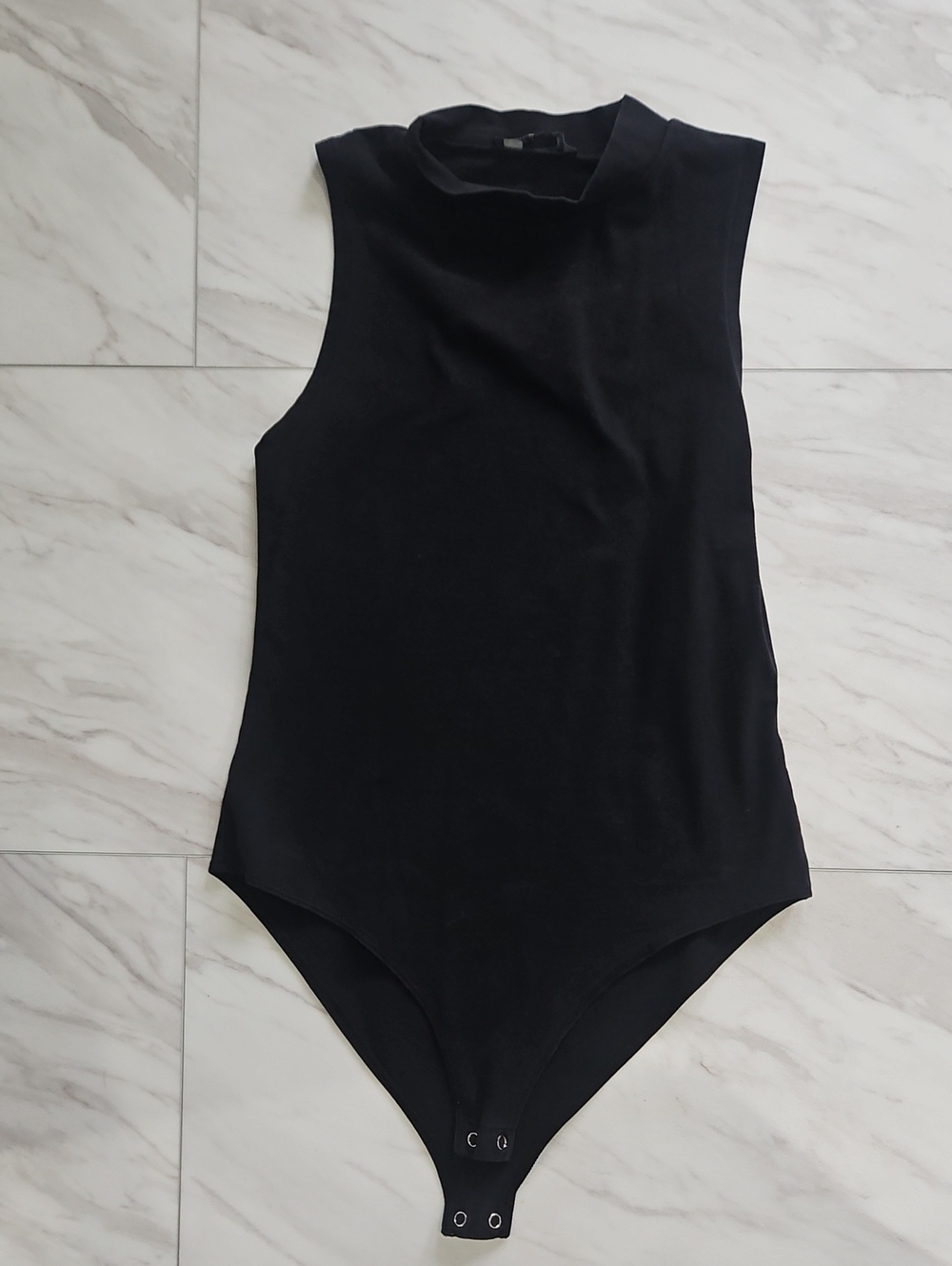 Forever 21 Black Sleeveless Mock Neck Bodysuit